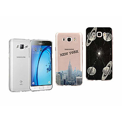 Novago Samsung J3 2016 (J310) Pack de 3 Coques souples et résistantes anti choc Samsung J3 2016 (J310) Pack de 3 Coques souples et résistantes anti choc avec impression gravée durable