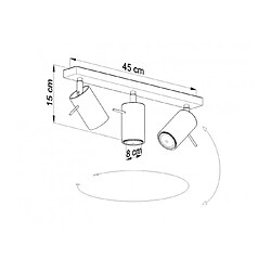 Acheter Luminaire Center Plafonnier RING acier gris 3 ampoules