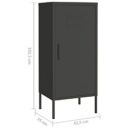 vidaXL Armoire de rangement Anthracite 42,5x35x101,5 cm Acier pas cher