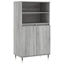 Maison Chic Buffet,Meuble de Rangement,commode pour salon,Cuisine Sonoma gris 60x36x110 cm Bois d'ingénierie -MN55615