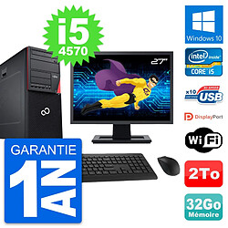 PC Tour Fujitsu P720 Ecran 27" Intel i5-4570 RAM 32Go Disque 2To Windows 10 Wifi · Occasion 