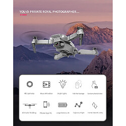 Universal Mini Drone 4k Camera WiFi FPV Foldable Helicopter(Gray) pas cher