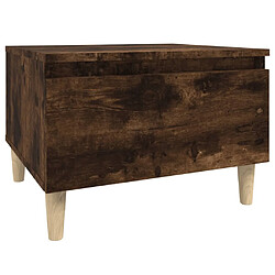 vidaXL Table d'appoint Chêne fumé 50x46x35 cm Bois d'ingénierie