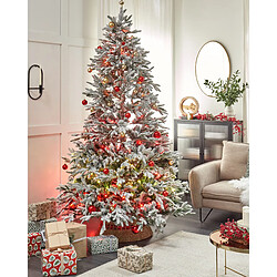 Beliani Sapin de Noël 240 cm Blanc BASSIE