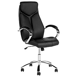 Beliani Chaise de bureau Cuir PU Noir FORMULA pas cher