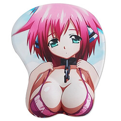 Totalcadeau Tapis de souris 3D repose poignet fille manga sexy yeux verts seins