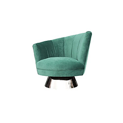 La Maison Du Canapé Fauteuil Pivotant En Velours Côté Gauche Miro - Vert Velours vert 