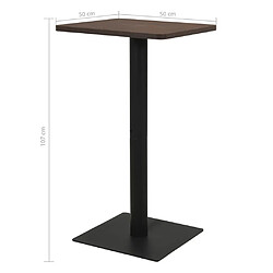 Acheter vidaXL Table de bistro Cendre foncé 50x50x107 cm