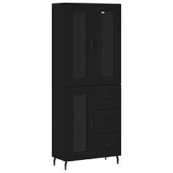 Maison Chic Buffet,Meuble de Rangement,commode pour salon,Cuisine Noir 69,5x34x180 cm Bois d'ingénierie -MN63054