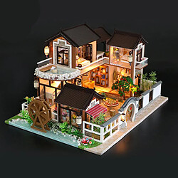 Acheter Dollhouse Miniature avec des Meubles, BRICOLAGE En Bois Dollhouse Kit avec LED Lumière, 1:24 Échelle Creative Chambre Maison