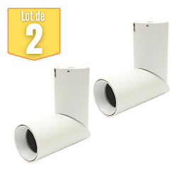 HOROZ ELECTRIC Lot de 2 Plafonniers spots tubes GU10 IP20 blanc