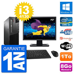 PC Lenovo M93p SFF Ecran 19" Intel i3-4130 RAM 8Go Disque 1To Windows 10 Wifi - Occasion