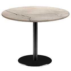 Restootab Table Ø120cm - modèle Rome marbré lune blanche