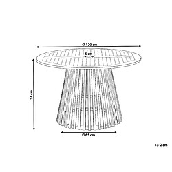 Avis Beliani Table de jardin Bois Bois clair AGELLO