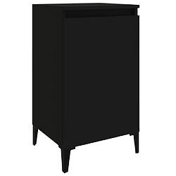 vidaXL Table de chevet noir 40x35x70 cm bois d’ingénierie