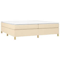 Avis Sommier à lattes,Cadre à lattes de lit pour Adulte Crème 200x200 cm Tissu -MN80276