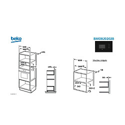 Avis Micro-onde solo encastrable 20l 800w noir - BMOB20202B - BEKO