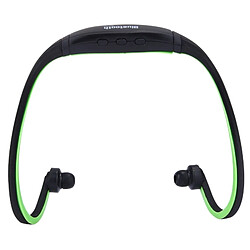 Wewoo Casque Bluetooth Sport vert pour les smartphone & iPad ou autres périphériques audio imperméable à l'eau stéréo sans fil écouteurs intra-auriculaires avec Micro SD carte Slot & Mains libres,