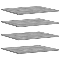 vidaXL Étagères murales 4 pcs sonoma gris 60x50x1,5 cm bois ingénierie