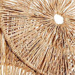 Décoration murale Alexandra House Living Rotin Fibre naturelle Cercles 115 x 45 x 0,5 cm