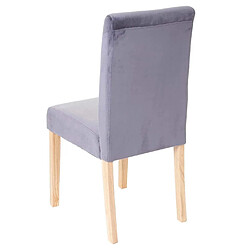 Avis Decoshop26 Lot de 4 chaises de salle à manger / cuisine en tissu velours gris CDS04510