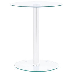 vidaXL Table basse Transparent 40 cm Verre trempé