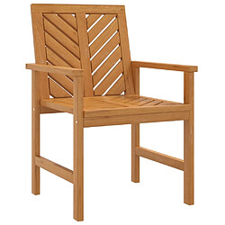 Avis Maison Chic Lot de 2 Chaises à dîner de jardin bois massif d'acacia -GKD61745