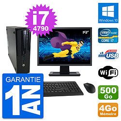 PC HP 400 G1 SFF Ecran 19" Intel i7-4790 RAM 4Go Disque 500Go Windows 10 Wifi · Occasion 