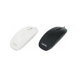 LogiLink Souris optique, plat, avec fil, blanc () 