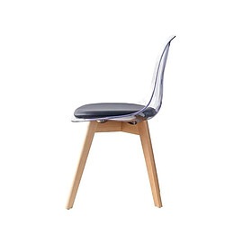 Avis Chaise de Salle à Manger DKD Home Decor Naturel Noir Bois Polycarbonate (54 x 47 x 81 cm)