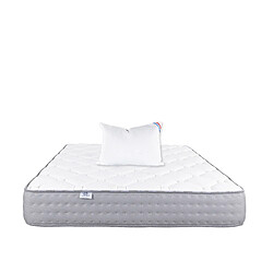 LUXURY LITERIE Matelas 90x190 cm, Zen, 20 cm, mémoire de forme, ferme, face été/hiver + 1 oreiller 