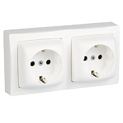 Legrand 097381 Oteo Prise double en saillie Blanc