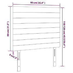 vidaXL Têtes de lit 2 pcs Vert foncé 90x5x78/88 cm Velours pas cher