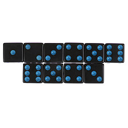 10 Pièces / Ensemble Dés En Plastique D6 6 Faces En Pointillés Pour Du0026D RPG Jouet Blue Pips