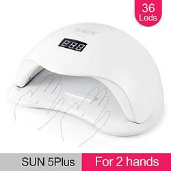 Universal Lumière UV LED Sun5 Plus 48W Sèche-ongles Durcissement Tous types de gel 99S Cryogenic 36 Lumière UV Deux mains Nail Art Machine | Sèche-ongles(blanche)