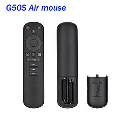 Universal G50S Flying Air Mouse Google Voice Infrarouge Apprentissage Microphone Gyroscope Télécommande 2.4G Sans fil G50 x96 Mini x96 Max avec G30S | Télécommande