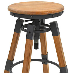 Avis vidaXL Tabourets de bar lot de 2 bois de sapin solide