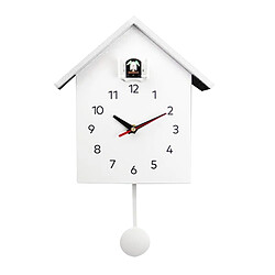 Horloge Murale Coucou Maison D'oiseau Moderne Montre Suspendue Bureau D'école à Domicile Blanc Cadeau d'anniversaire d'horloge décorative silencieuse