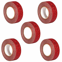 Rayher 5 glitter tapes 5 m x 1,5 cm - rouge 