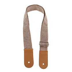 Ceinture avec sangle Ukulele et extrémités en cuir PU pour guitare Ukuele 4 cordes gris