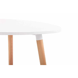 Acheter Decoshop26 Table de cuisine table d'appoint en bois couleur blanc hauteur 75 cm Ø 80 cm TAB10055