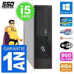 PC Fujitsu Esprimo E910 DT Intel Core i5-2400 RAM 4Go SSD 960Go Windows 10 Wifi · Occasion 