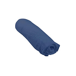 Toilinux Drap housse en gaze de coton - 100% Coton - 60 x 120 cm - Bleu foncé