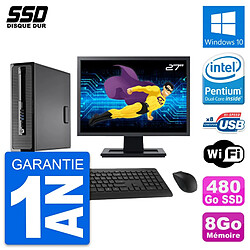 PC HP ProDesk 400 G1 SFF Ecran 27" Intel G3220 RAM 8Go SSD 480Go Windows 10 Wifi · Occasion 