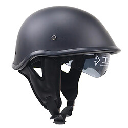 Acheter noir mat moto ouverte visage demi-casque dot drop down pare-soleil l