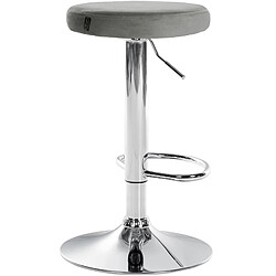 Non Lot de 2 tabourets de bar Ponte velours chrome pas cher