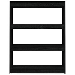 Acheter vidaXL Bibliothèque/Séparateur de pièce Noir 100x30x103 cm Pin massif