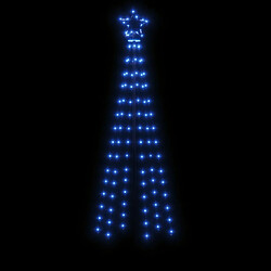 Avis vidaXL Sapin de Noël avec piquet Bleu 108 LED 180 cm