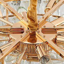 Acheter Universal Lustre de luxe léger, lampe de salon en cristal, lampe de chambre de salle à manger élégante, nouvelle lampe(Transparent)