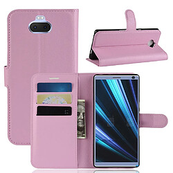 Etui en PU rose pour votre Sony Xperia XA3 